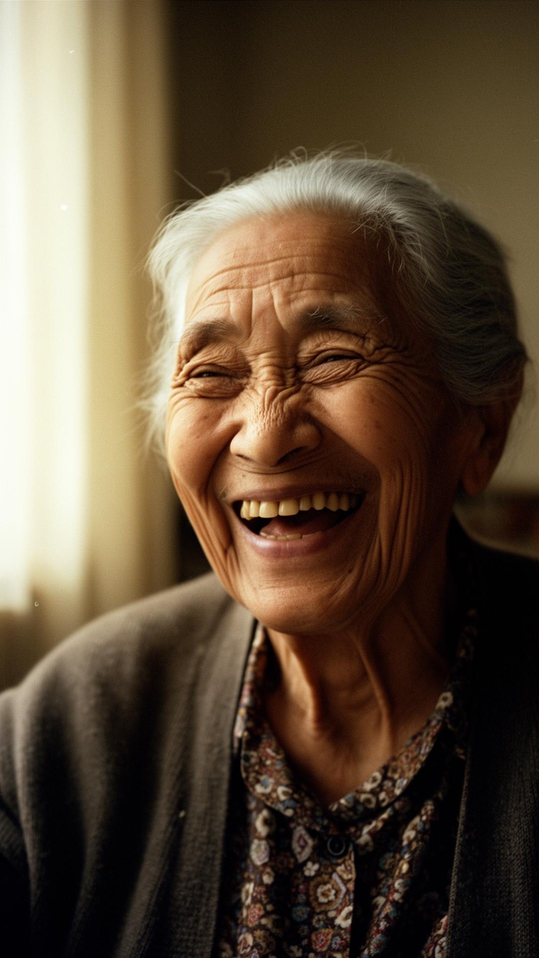 Abuela laughing