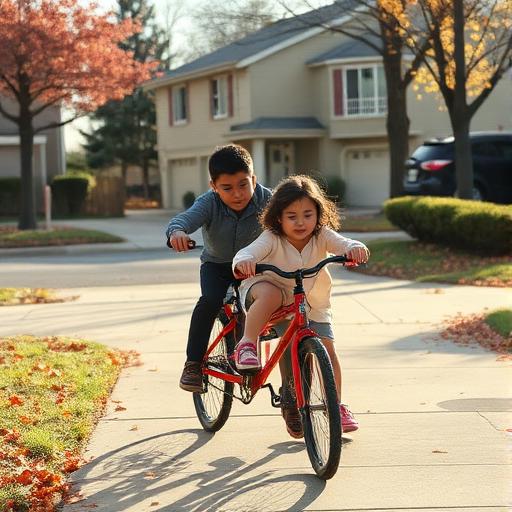 Teaching her to ride